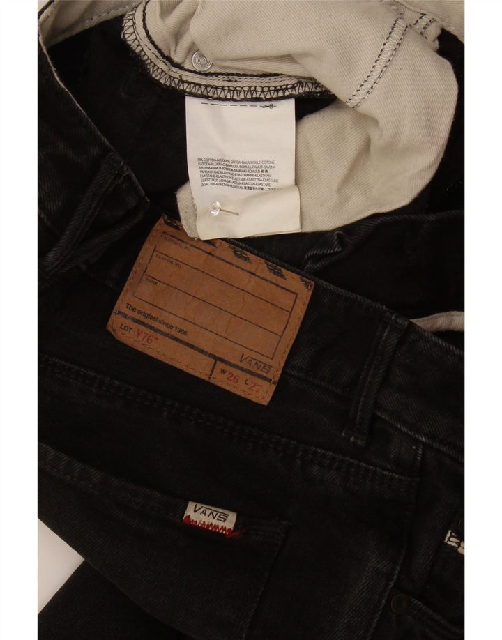 Vans Damen Slim Jeans W26 L27 Schwarze Baumwolle