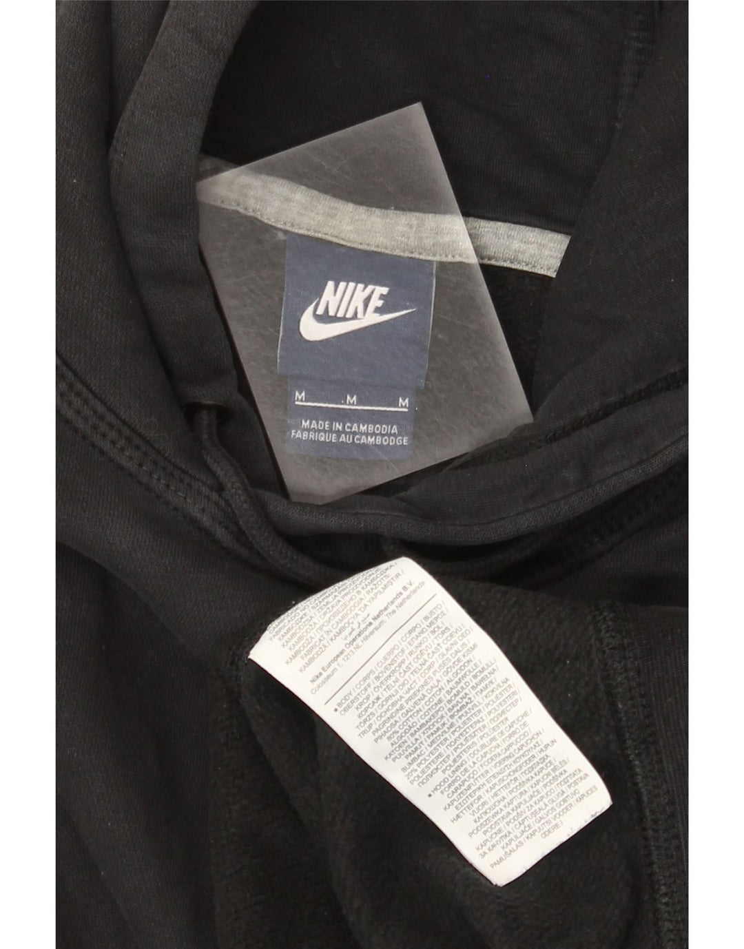 Nike Herren-Hoodie-Pullover aus mittelschwarzer Baumwolle