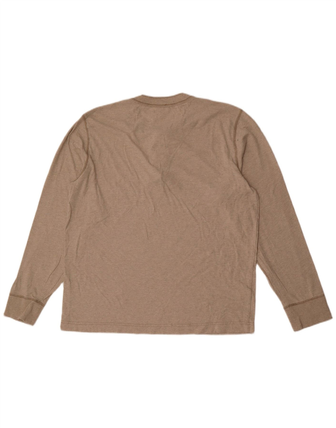 Eddie Bauer Herren-Top, langärmelig, groß, beige Baumwolle