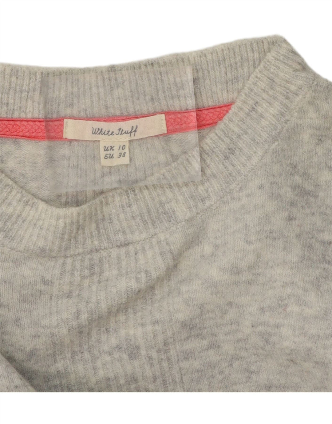 WHITE STUFF Womens Oversized Crew Neck Jumper Sweater UK 10 Small Grey Vintage White Stuff and Second-Hand White Stuff from Messina Hembry 