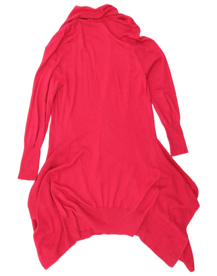 Marks & Spencer Damen Asymmetrischer Cardigan-Pullover UK 12 Mittelrosa
