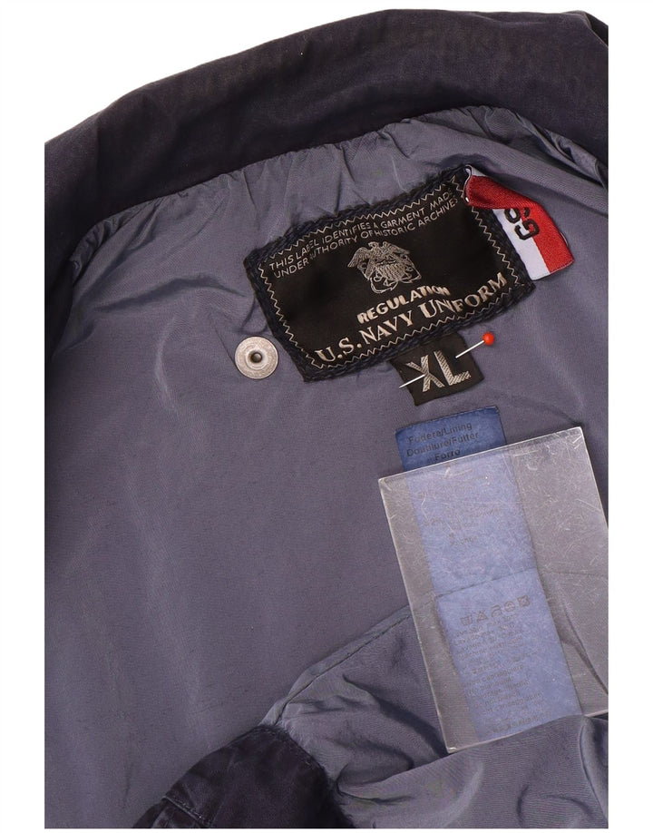 Vintage Herren Utility Jacke UK 42 XL Marineblaues Nylon