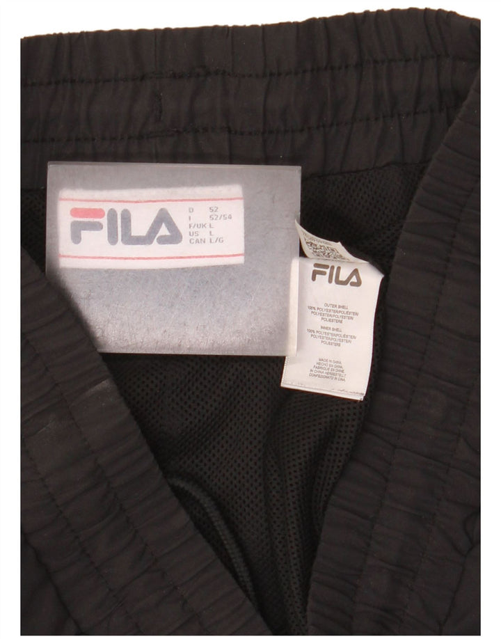 Fila Herren Cargo-Trainingshose, Jogginghose, Größe L, Schwarz, Polyester