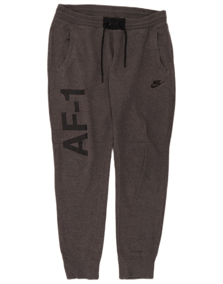 Nike Herren-Trainingshose mit Grafik, mittelgraue Baumwolle