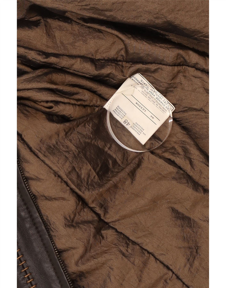 Mabrun Damen Lederjacke IT 48 XL Schwarzes Leder