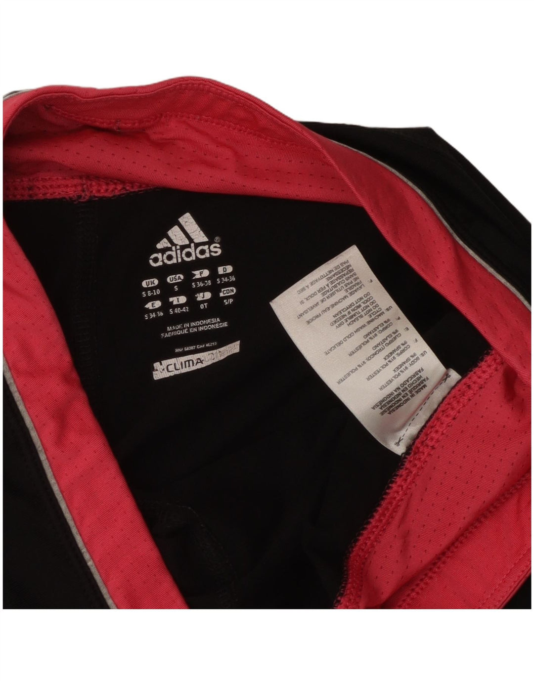 ADIDAS Damen Climalite Capri Leggings UK 8/10 Small Schwarz Polyester