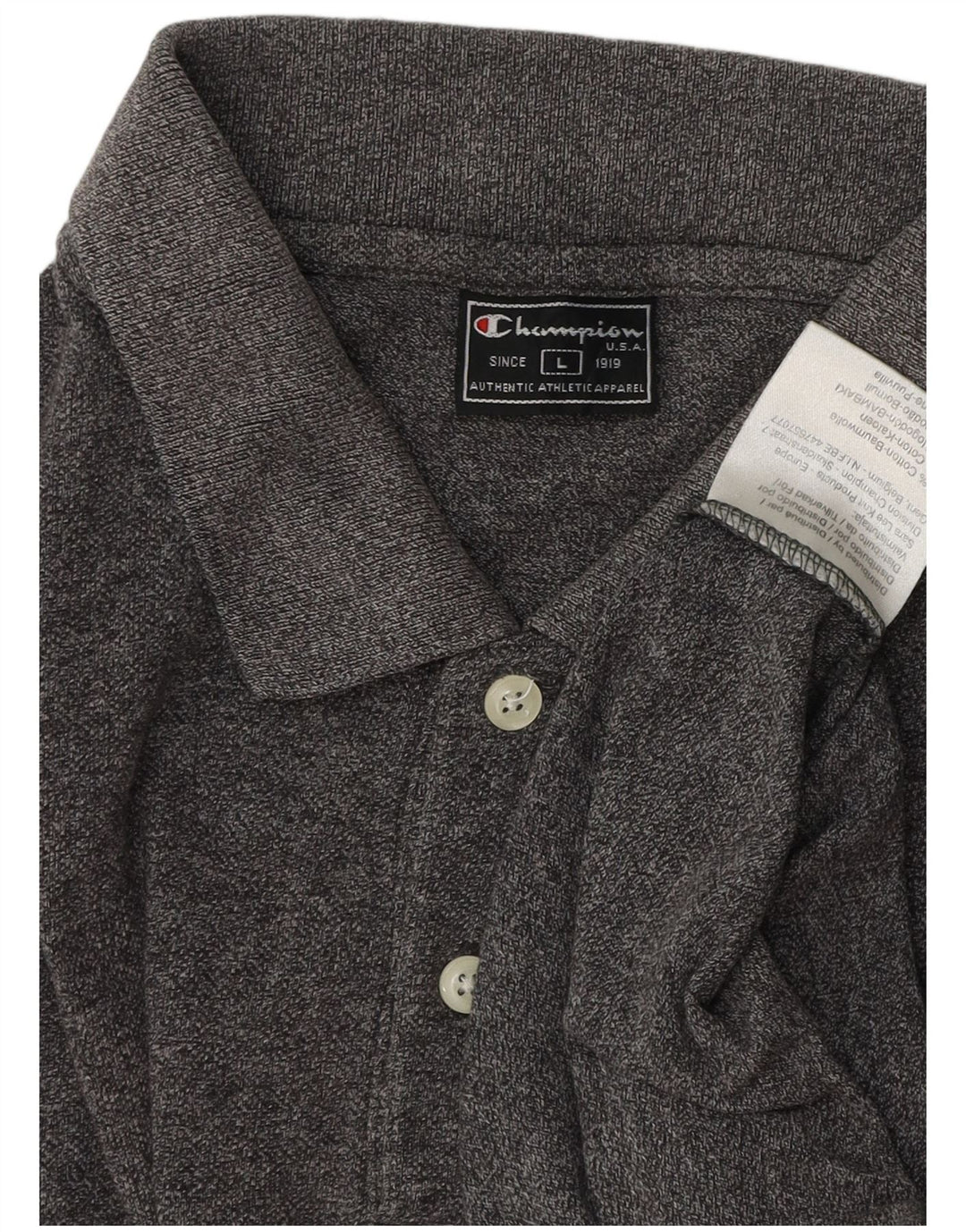 Champion Herren-Poloshirt, große graue Baumwolle