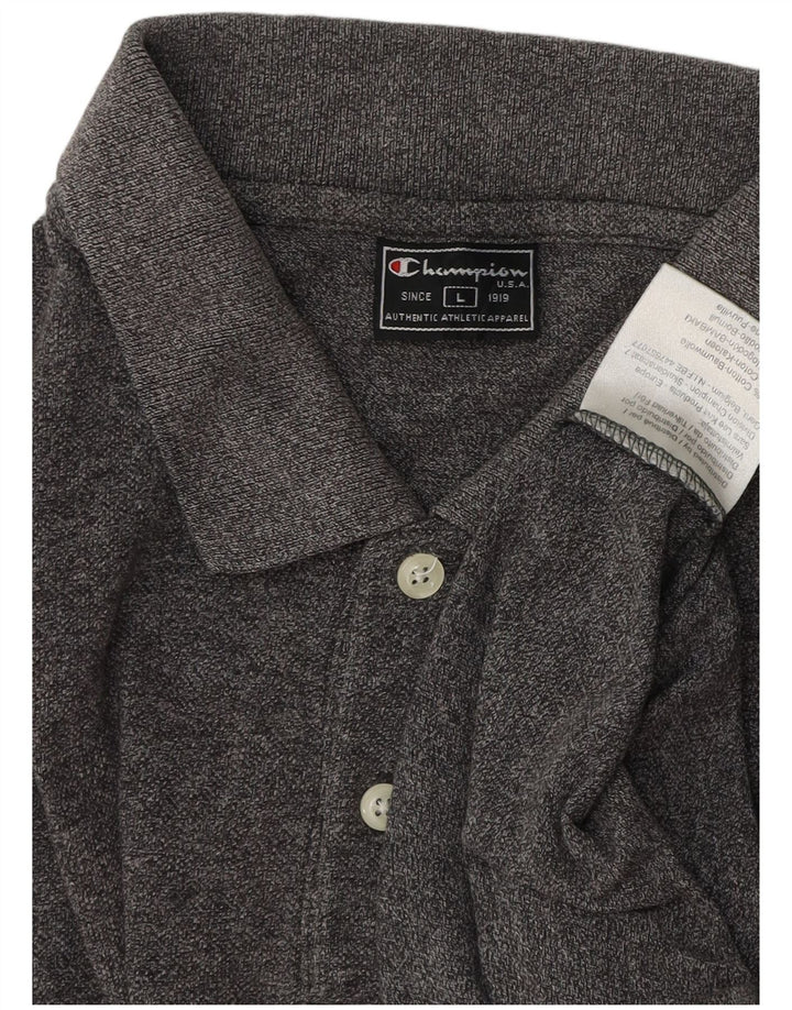 Champion Herren-Poloshirt, große graue Baumwolle