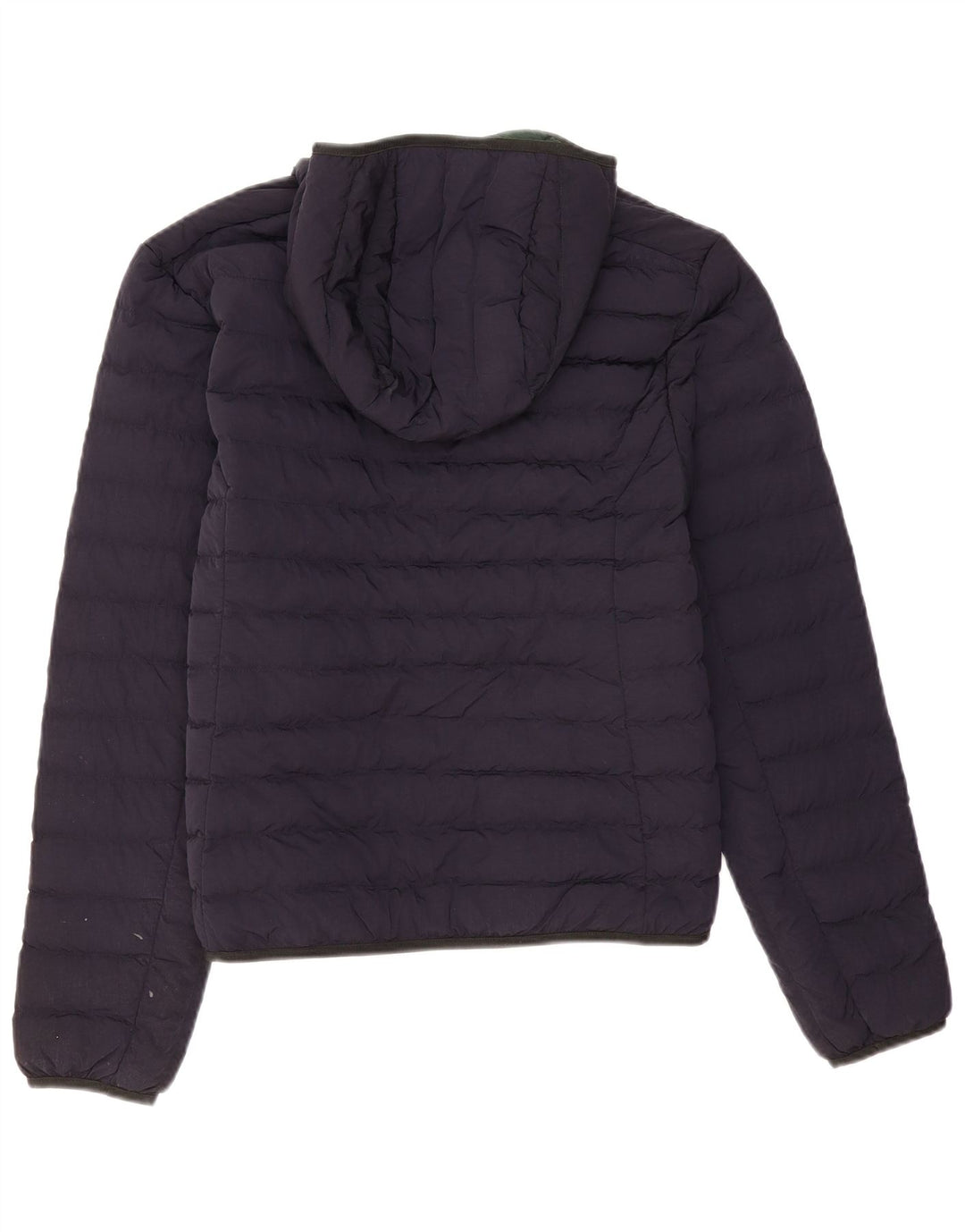 Lacoste wattierte Herrenjacke mit Kapuze, EU 46, klein, marineblau, Polyamid