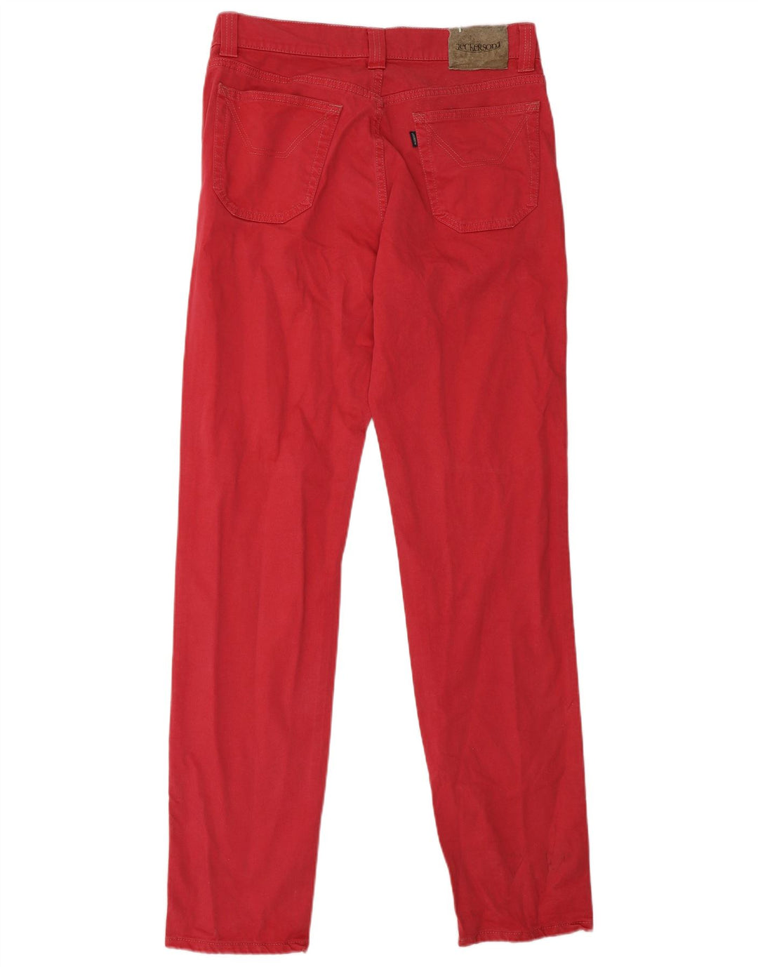 Jeckerson Damen Gerade Freizeithose W32 L34 Rote Baumwolle