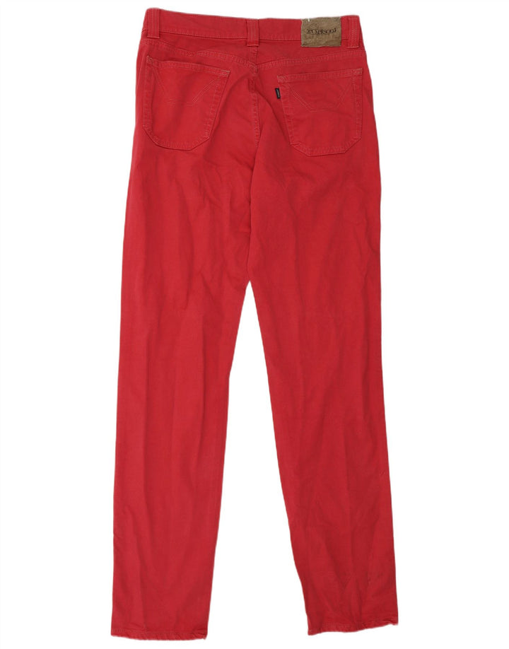 Jeckerson Damen Gerade Freizeithose W32 L34 Rote Baumwolle