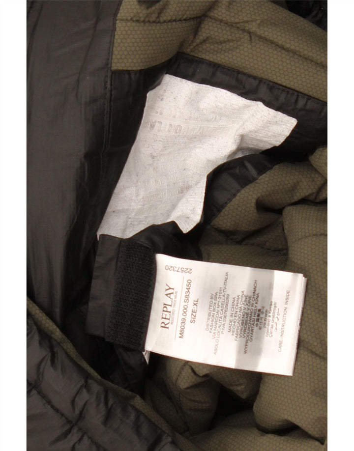 Replay Herren Graphic Windjacke UK 42 XL Schwarz Polyethylen