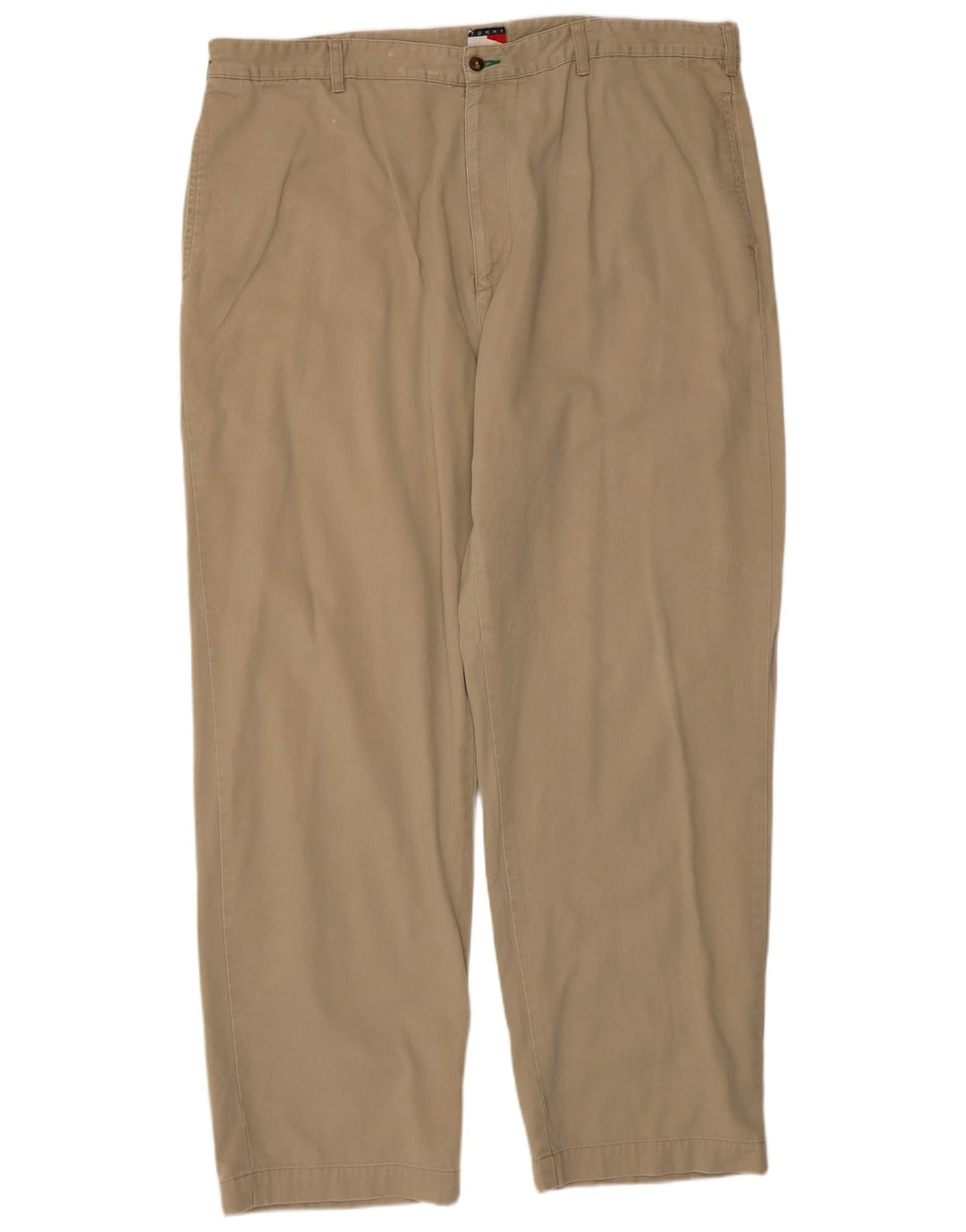 Tommy Hilfiger Herren gerade Chinohose W42 L32 Beige Baumwolle