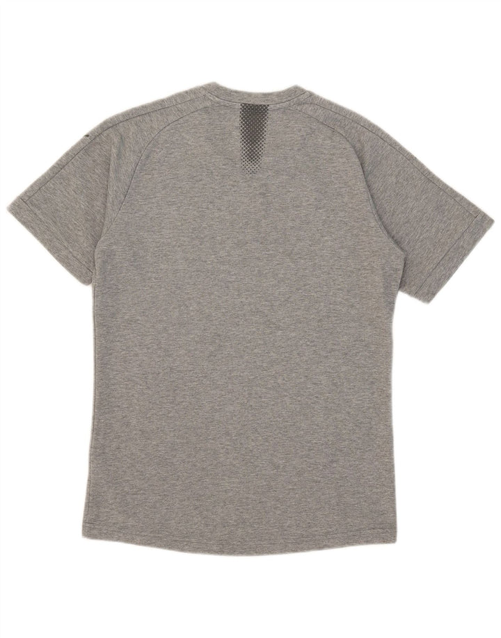 Puma Herren T-Shirt-Oberteil aus mittelgrau gefleckter Baumwolle