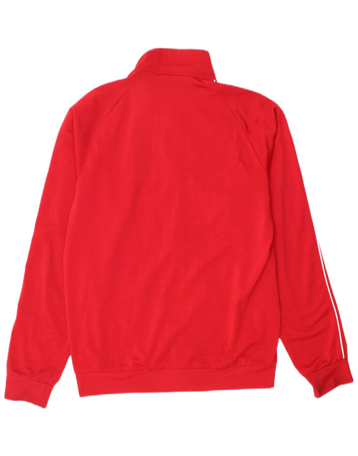 Adidas Herren-Trainingsanzug-Top-Jacke aus mittelrotem Polyester