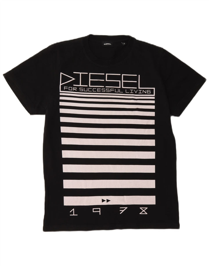 Diesel Herren T-Shirt mit Grafik, Größe S, Schwarz