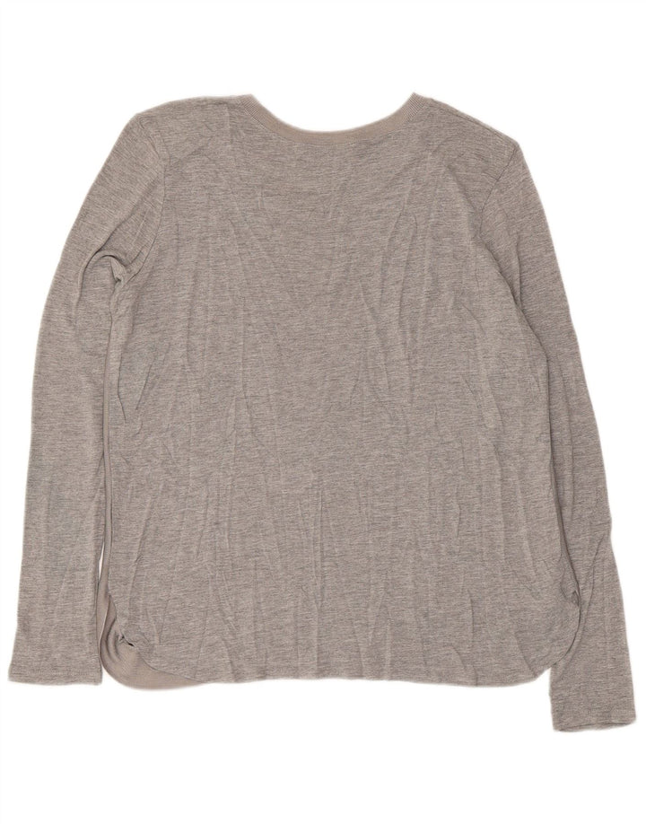 Zara Damen Top Langarm UK 16 Large Grau meliert