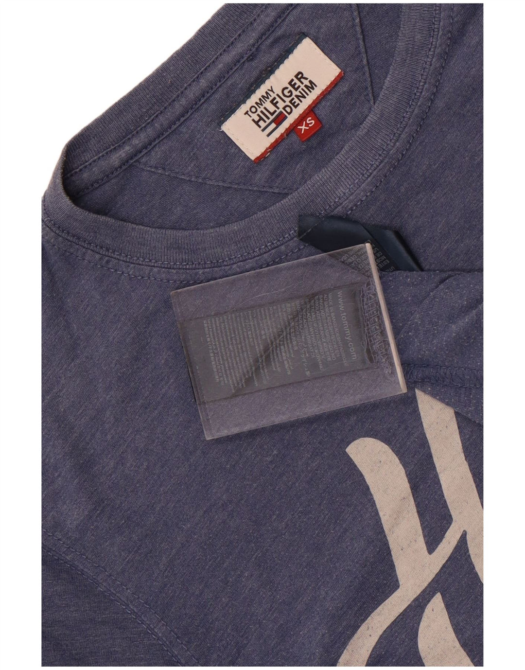 Tommy Hilfiger Herren-T-Shirt mit Grafik, XS, Marineblau, Polyester