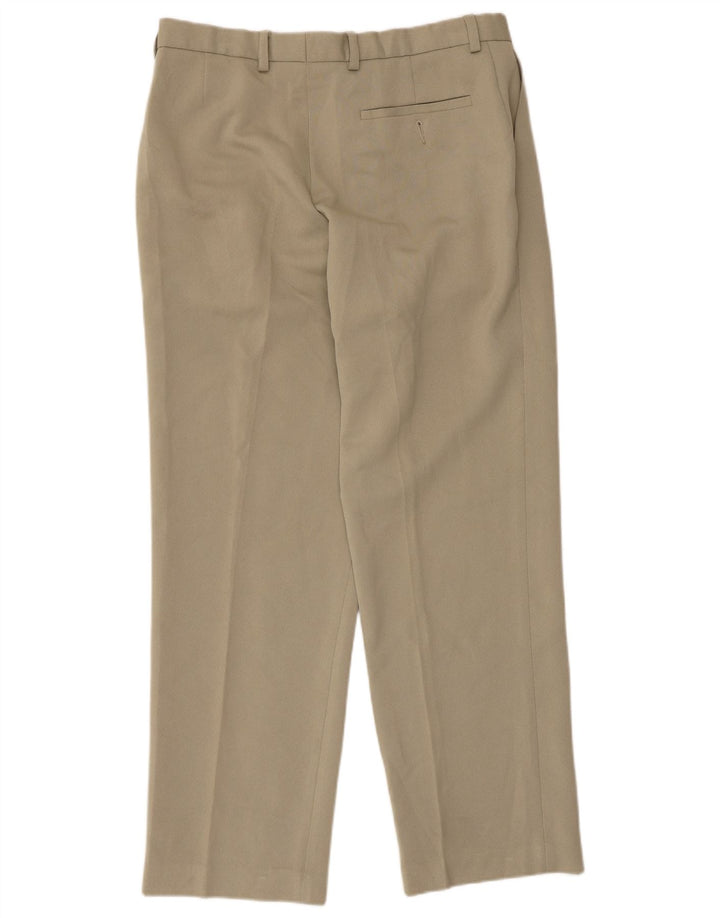 Gerade Herren-Anzughose von Marks & Spencer, W34, L31, Beige, Polyester