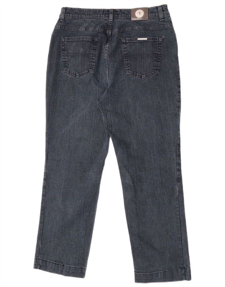 Trussardi Herren Straight Jeans W33 L27 Blaue Baumwolle