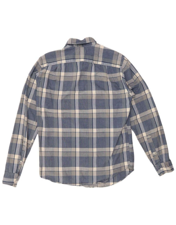 J. CREW Herren-Hemd mit klassischer Passform, klein, blau kariert, Baumwolle