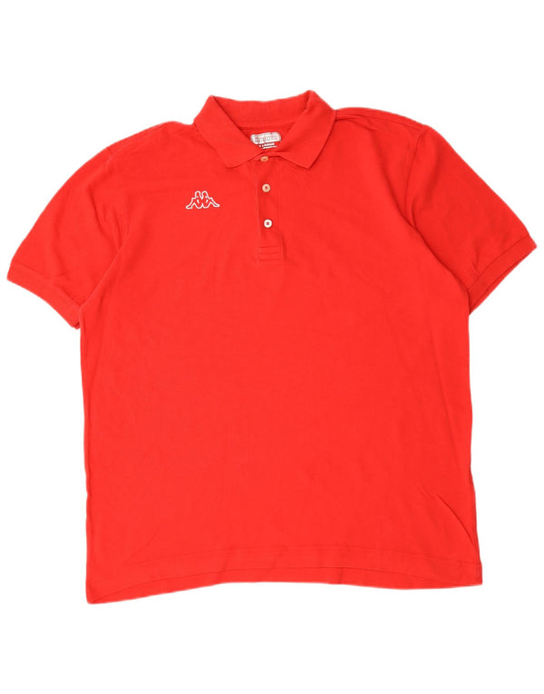 Kappa Herren Poloshirt XL Rot Baumwolle