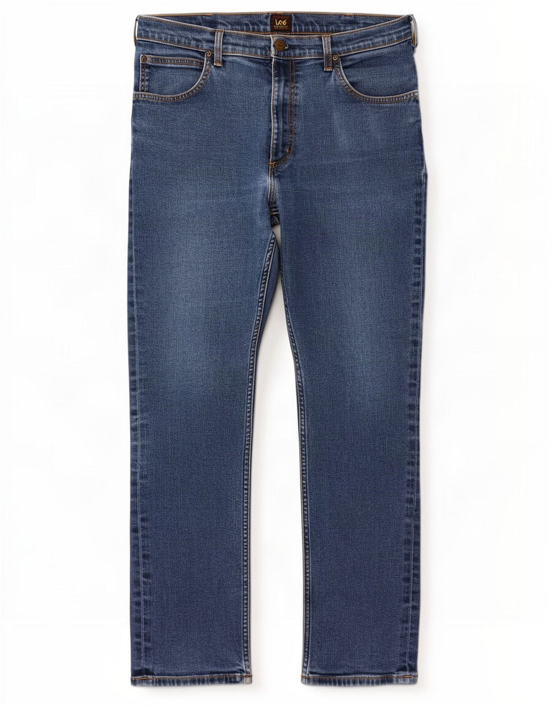 Lee Herren Brooklyn Straight Jeans W36 L32 Blaue Baumwolle