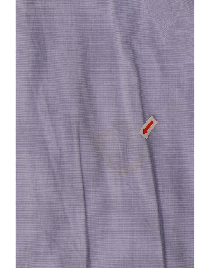 LACOSTE Damen Crop Übergroßes Kurzarmhemd Größe 43 Large Blau