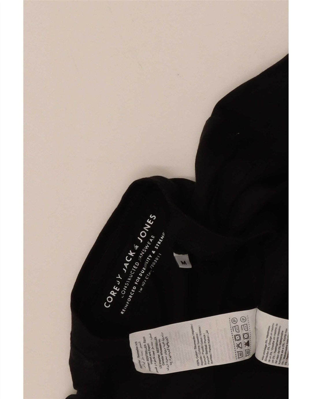 Jack & Jones Herren Grafik-Top Langarm Mittelschwarz Baumwolle