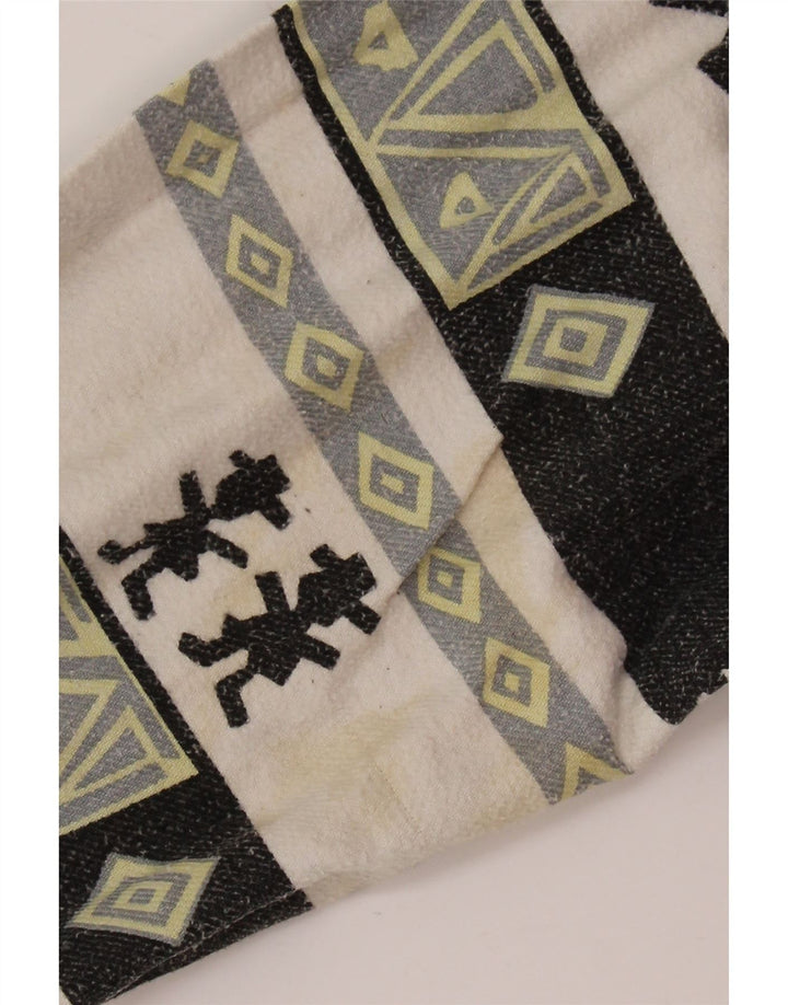 VINTAGE Herren Lumberjack Flanellhemd Große graue geometrische Baumwolle