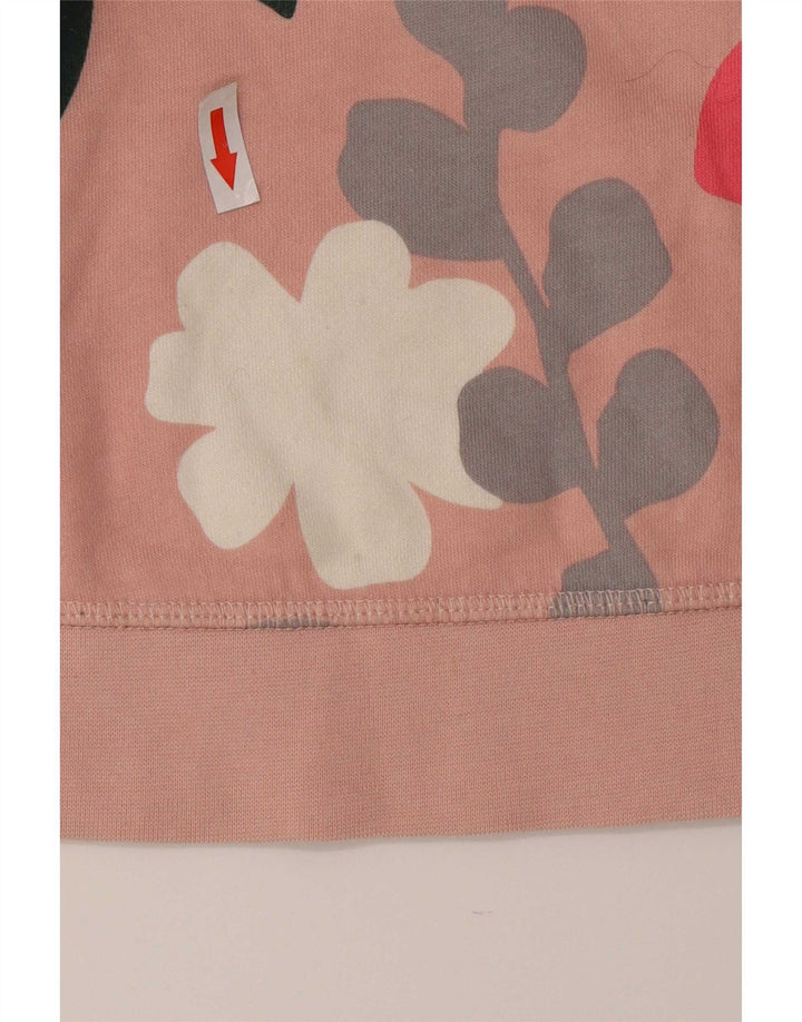 Boden Damen-Sweatshirt mit normaler Passform, Mittelrosa, geblümt, Baumwolle