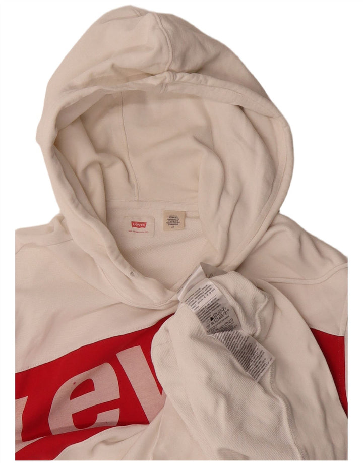 LEVI'S Herren-Kapuzenpullover mit Grafik, groß, weiße Blockfarben-Baumwolle