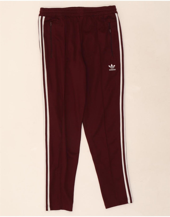 Adidas Herren-Trainingshose, mittlere Baumwolle, Burgunderrot
