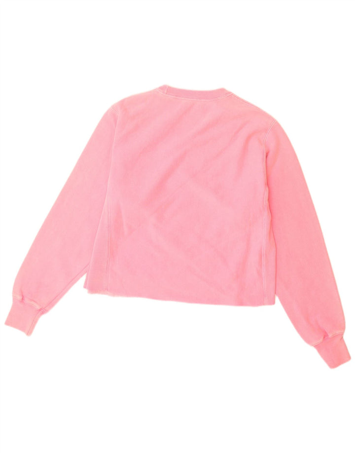 Champion Damen Reverse Weave Oversize-Sweatshirt-Pullover, Gr. 10, klein, Rosa