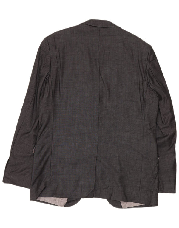 Dkny Herren-Blazer mit 2 Knöpfen, klassische Passform, UK 42, XL, graue Wolle