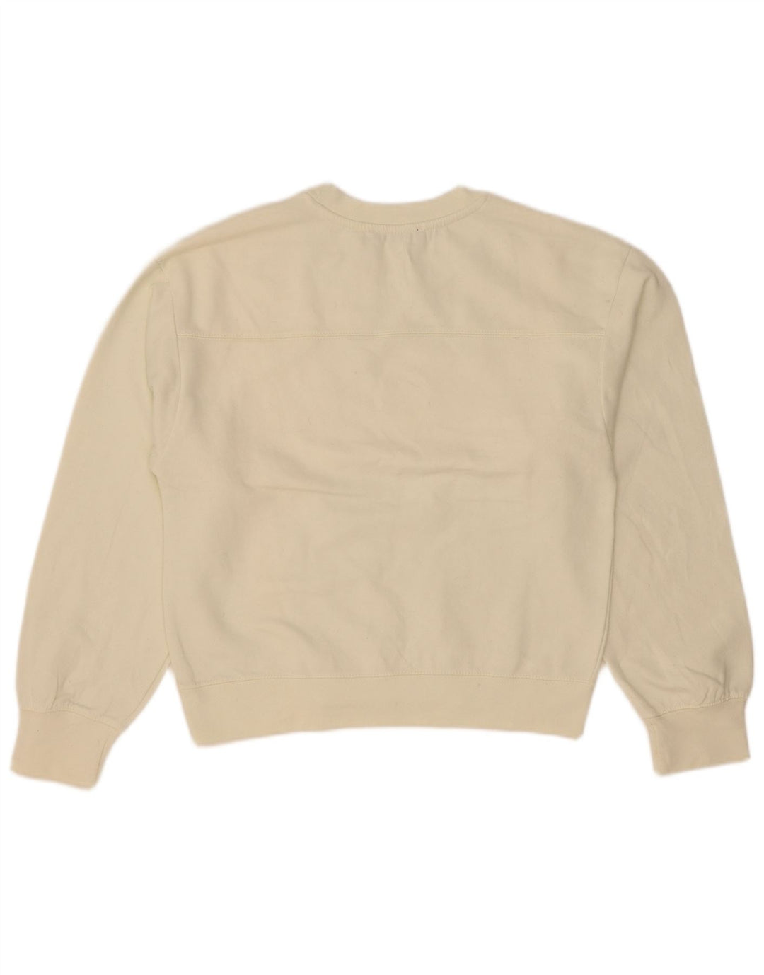 Zara Damen Crop Sweatshirt Pullover UK 10 Small Off White