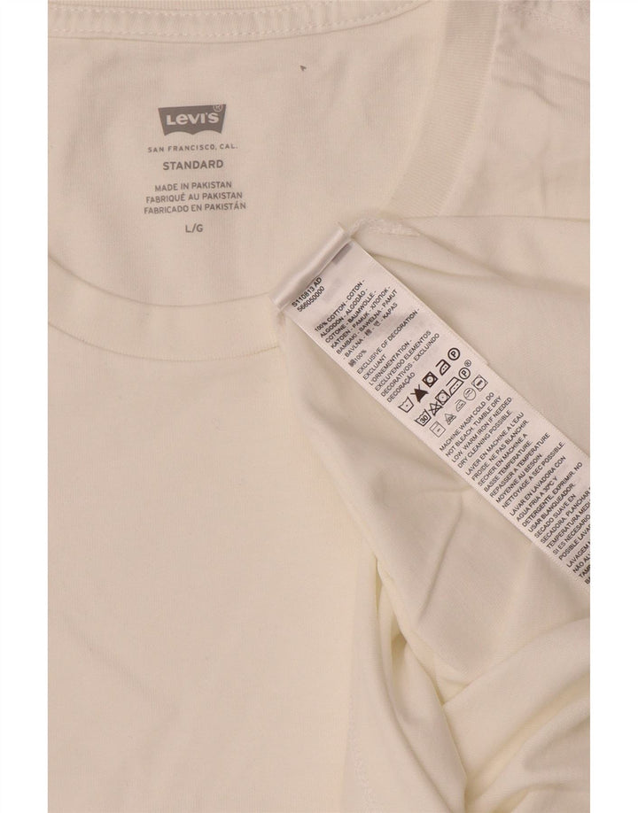 Levi's Herren Standard T-Shirt Top Large Weiß Baumwolle