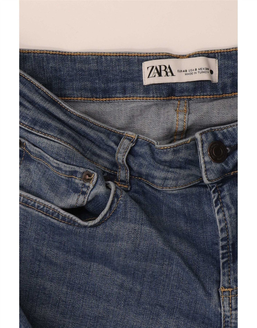 Zara Damen Bootcut Jeans EU 40 Medium W30 L29 Blau