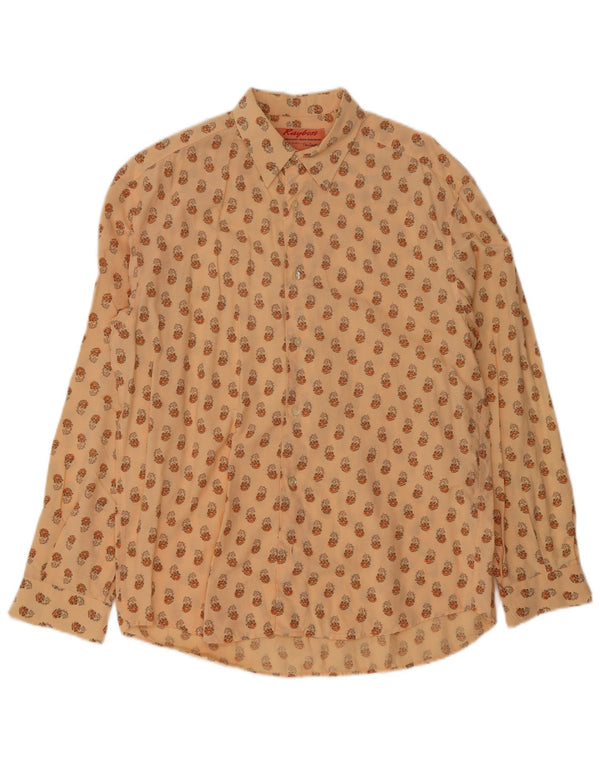 Raybest Herrenhemd Large Orange Paisley