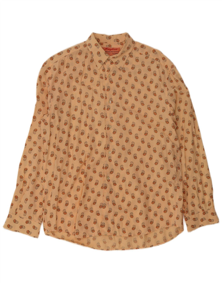 Raybest Herrenhemd Large Orange Paisley