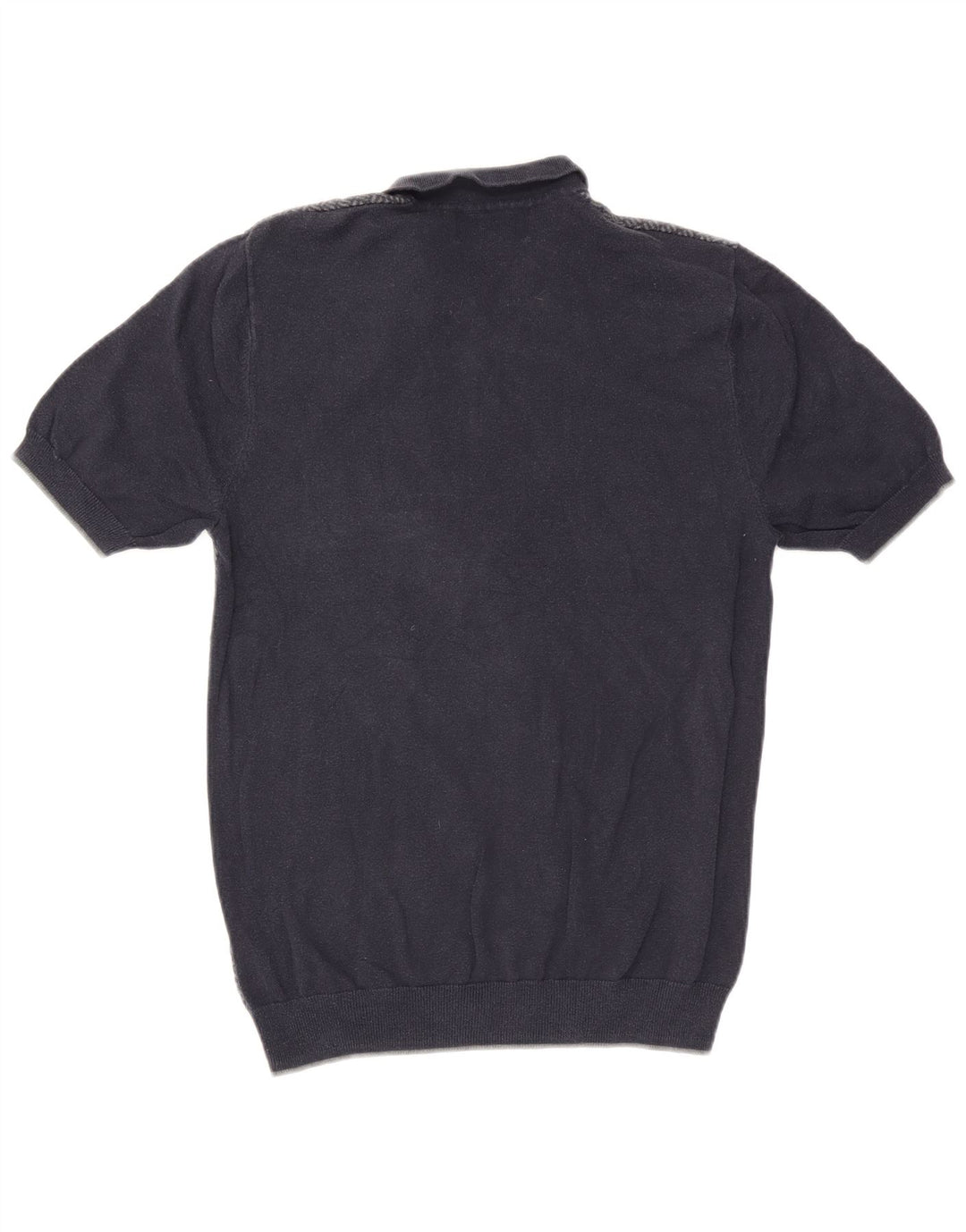 Marks & Spencer Herren-Pullover mit Polo-Ausschnitt und maßgeschneiderter Passform in mittlerem Marineblau