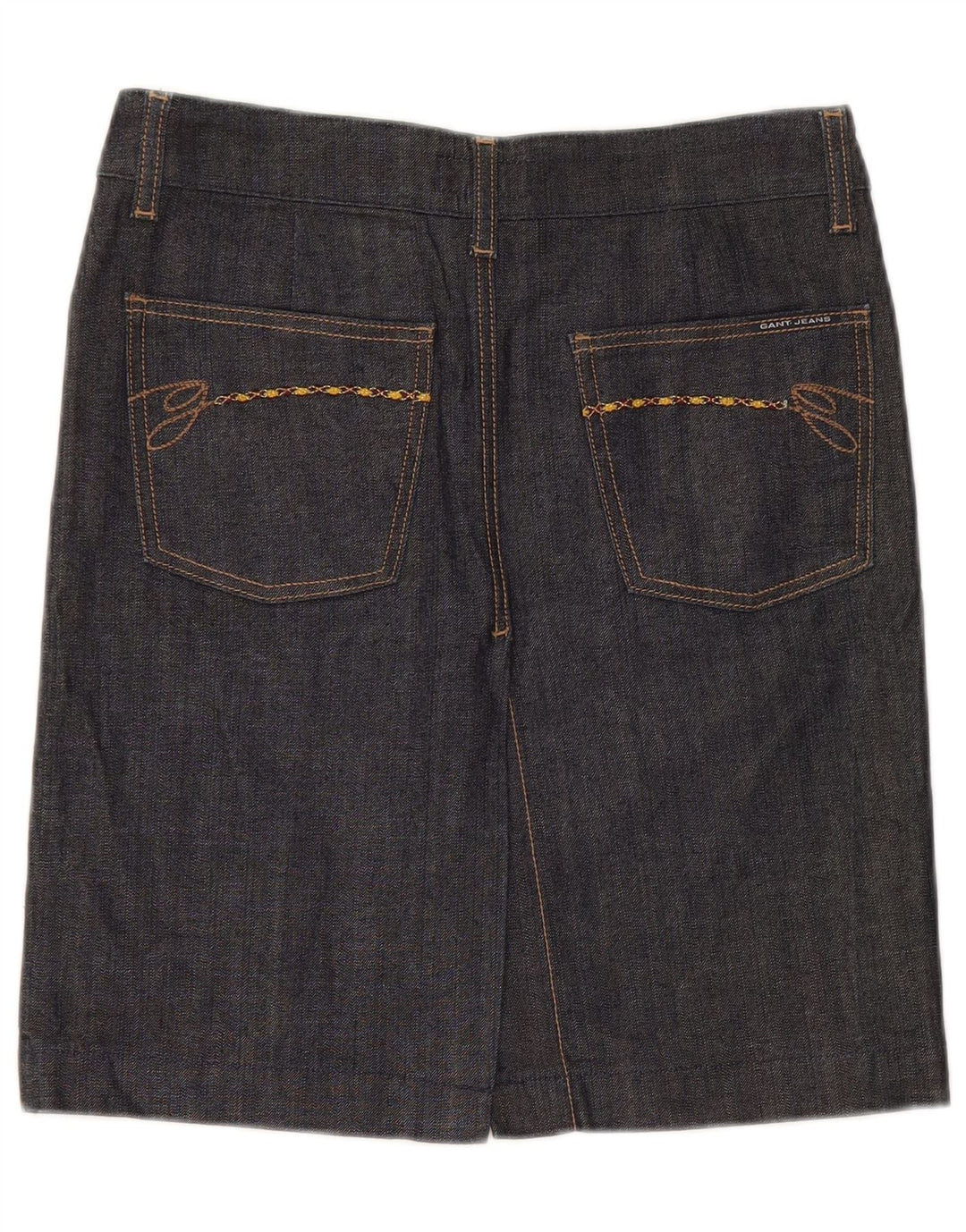 Gant Damen Jeansrock EU 36 Small W28 Schwarze Baumwolle