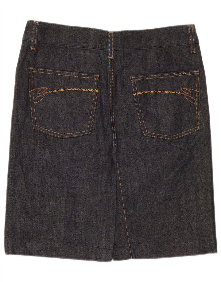 Gant Damen Jeansrock EU 36 Small W28 Schwarze Baumwolle