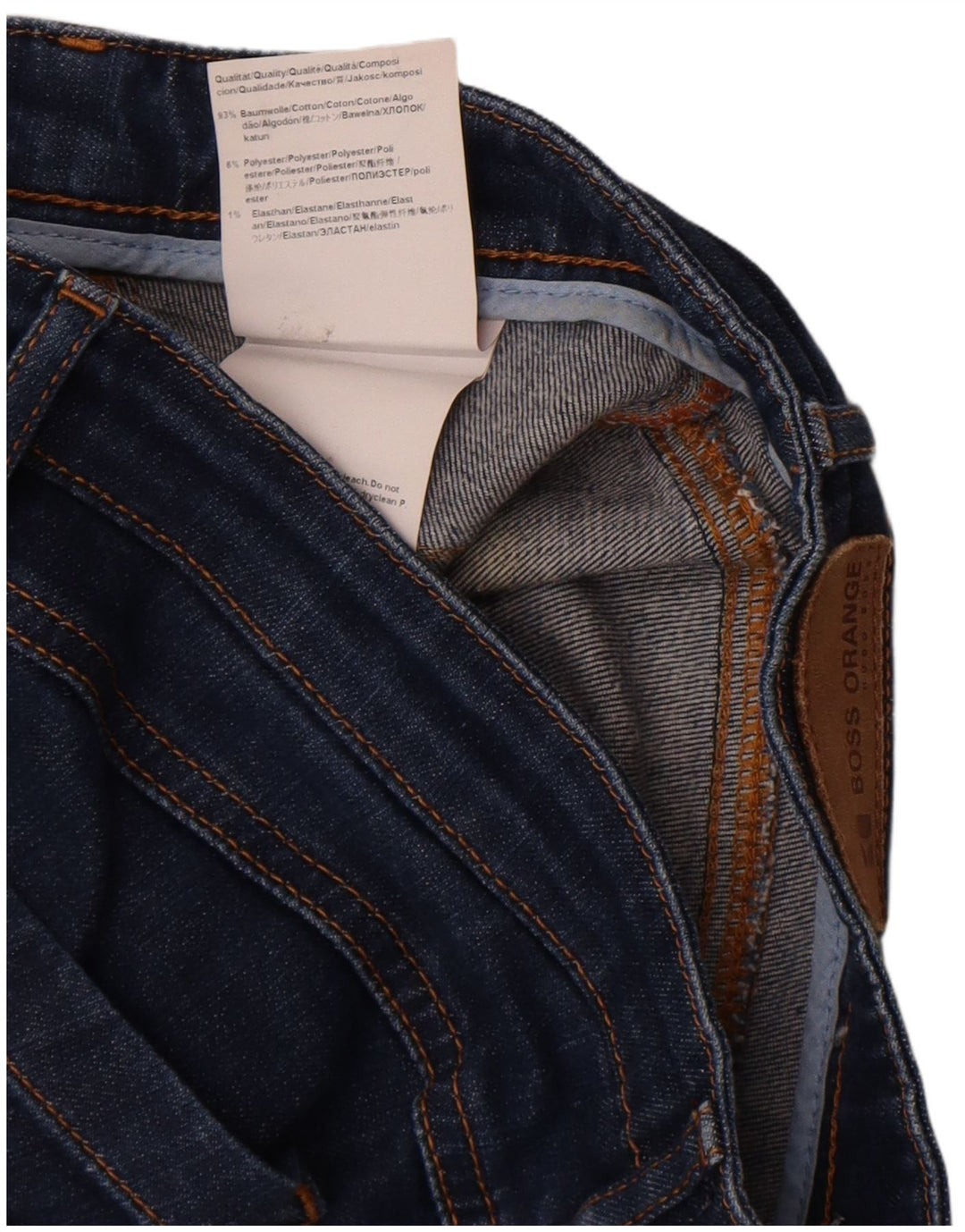 Hugo Boss Damen Slim Jeans W30 L27 Marineblaue Baumwolle
