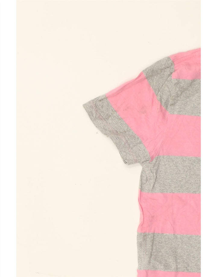 SUPERDRY Mens Polo Shirt Small Pink Striped Cotton Vintage Superdry and Second-Hand Superdry from Messina Hembry 