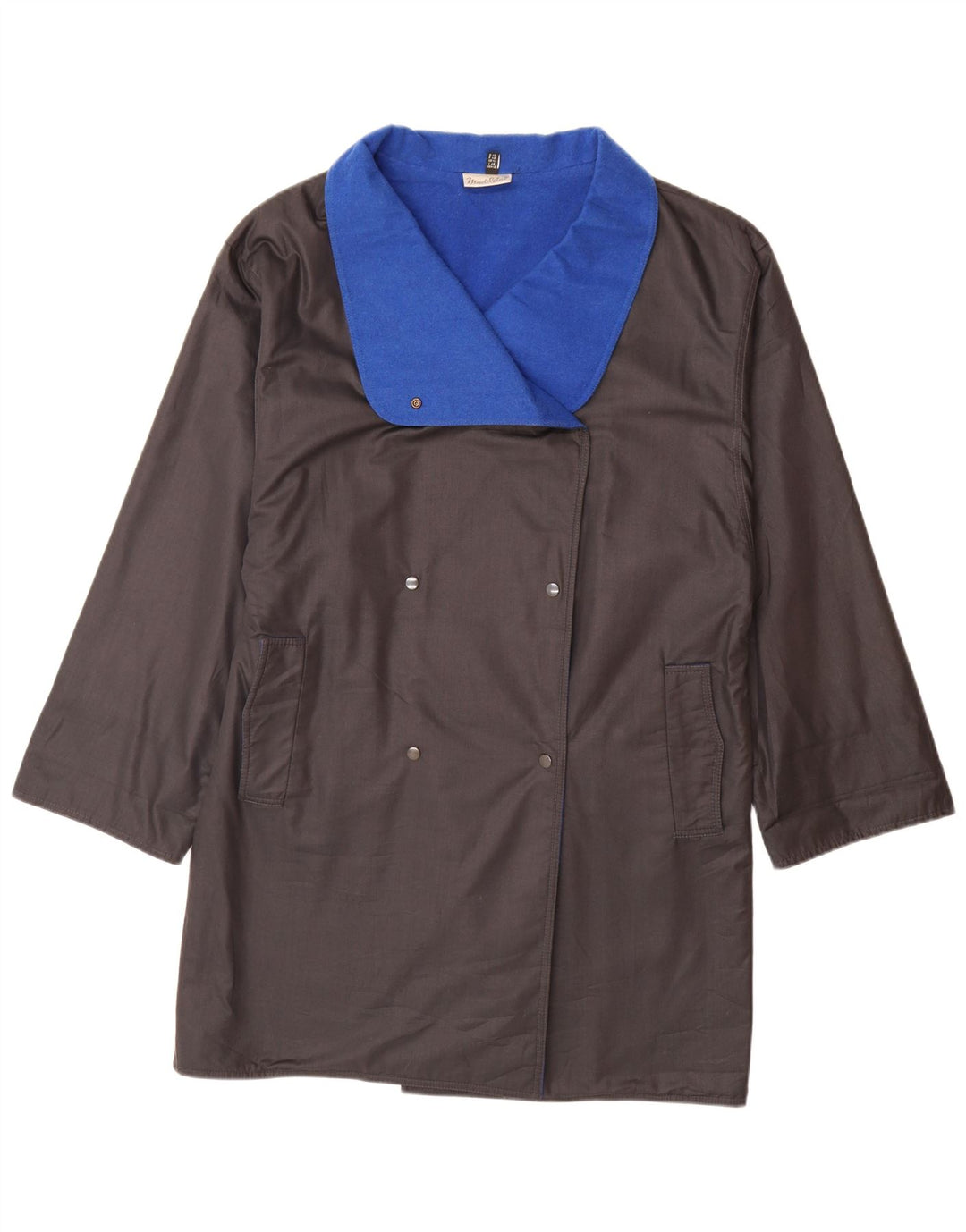 Madeleine Damen Zweireihiger Mantel UK 14 Large Grau Polyester