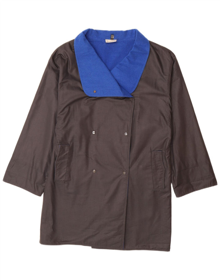 Madeleine Damen Zweireihiger Mantel UK 14 Large Grau Polyester