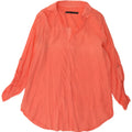 Zara Damen Bluse Top UK 14 Mittelrosa