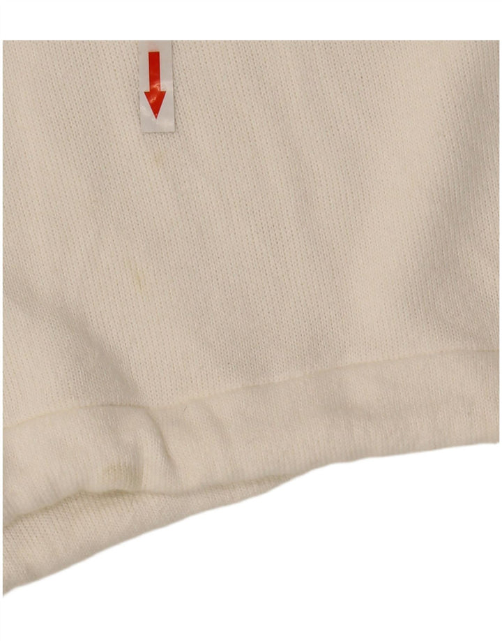 Zara Damen Crop Sweatshirt Pullover UK 10 Small Weiß