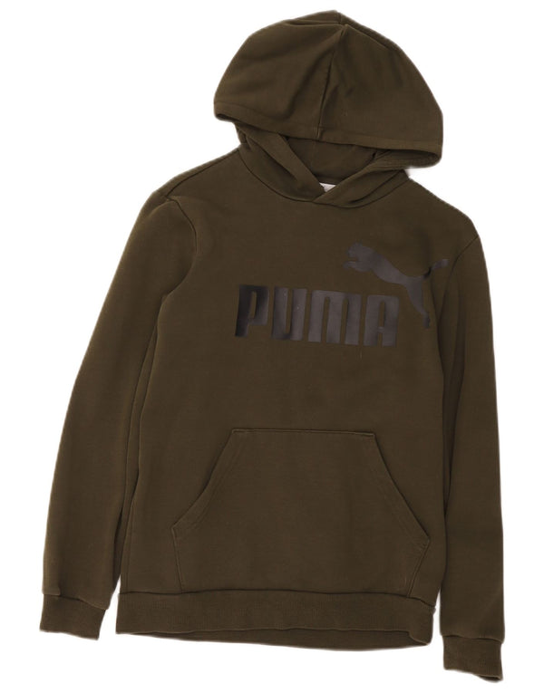 Puma Jungen Graphic Hoodie Pullover 13–14 Jahre, grüne Baumwolle